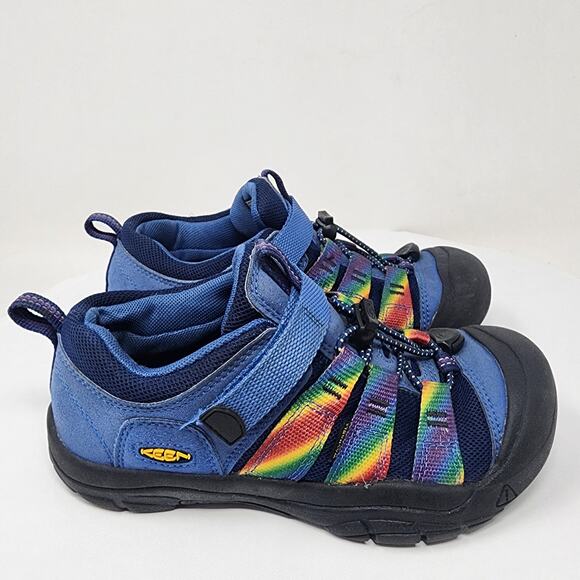 Keen Newport H2sho Sandals Unisex 3 Blue Rainbow Nylon Sport Closed Toe 1026186 - Picture 2 of 12